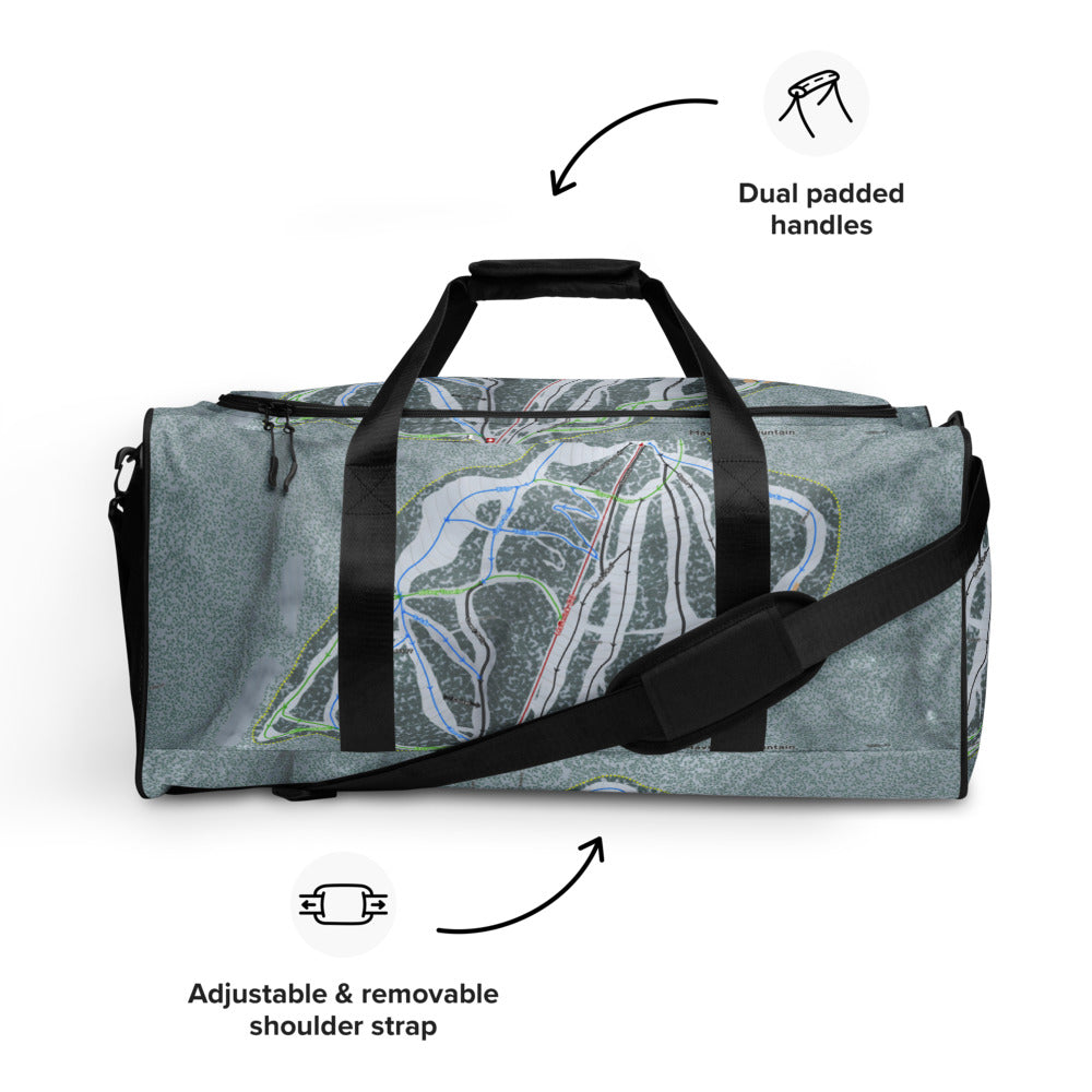 Maverick, Montana Ski Trail Map Duffle Bag