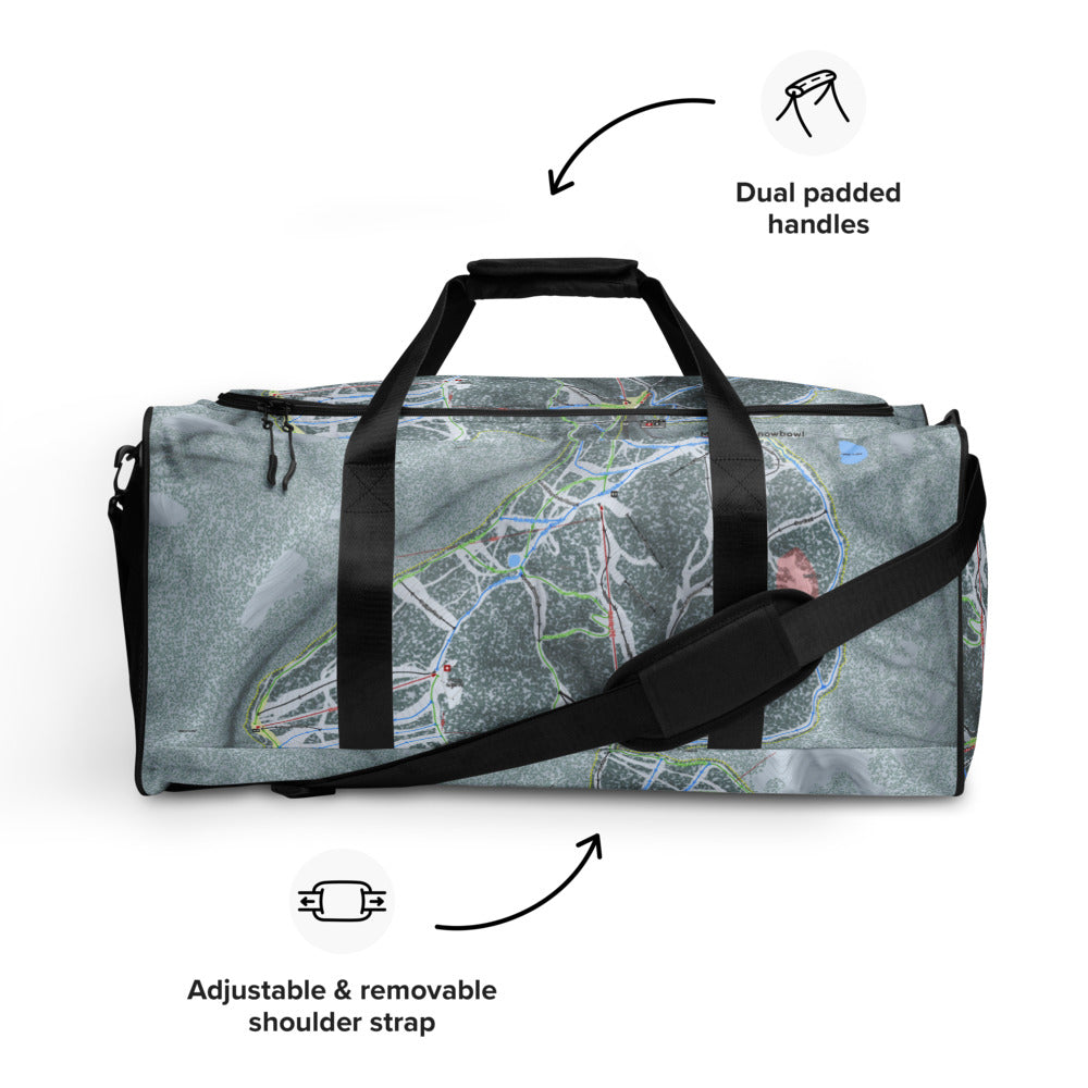 Montana Snowbowl, Montana Ski Trail Map Duffle Bag