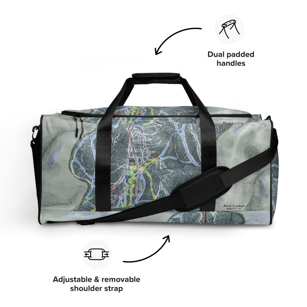 Red Lodge, Montana Ski Trail Map Duffle Bag