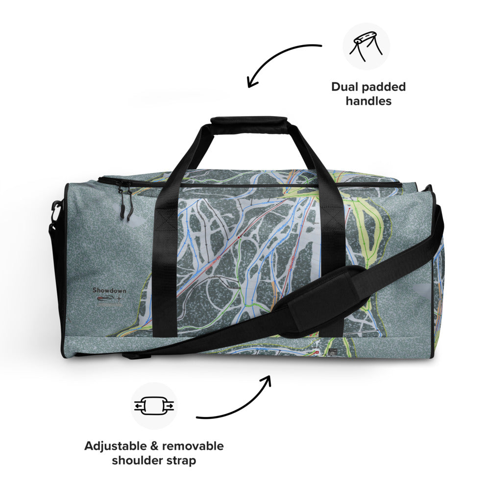 Showdown, Montana Ski Trail Map Duffle Bag