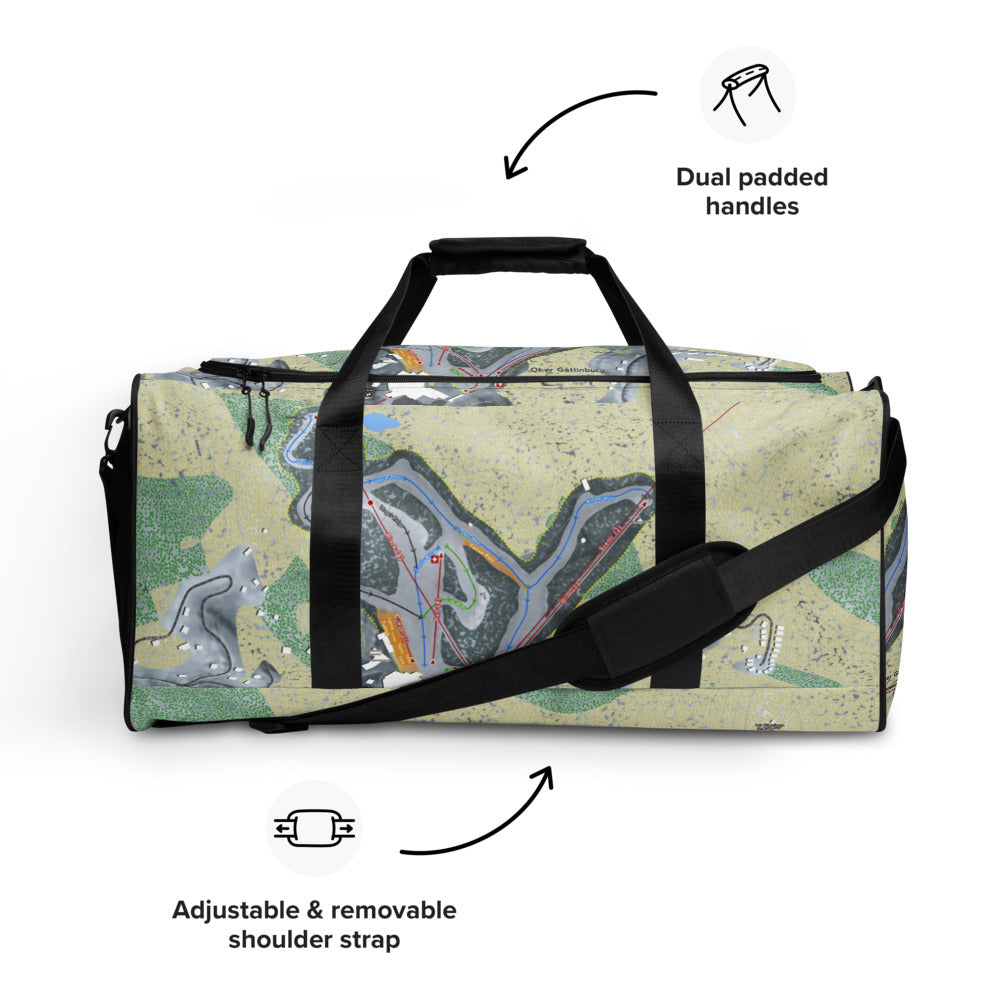 Ober Gatlinburg, Tennessee Ski Trail Map Duffle Bag