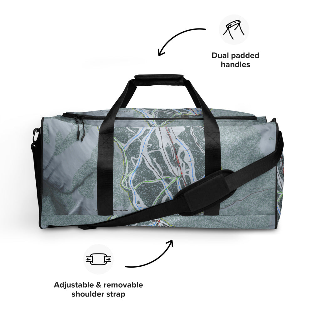 Turner Mountain, Montana Ski Trail Map Duffle Bag