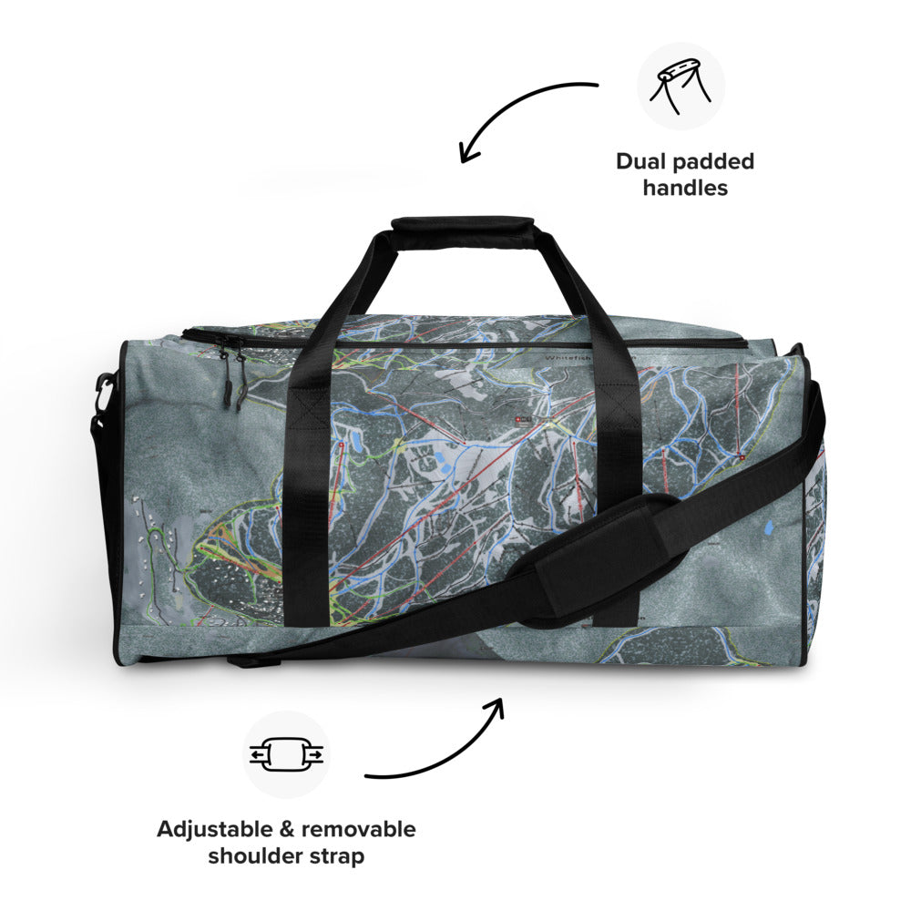 Whitefish, Montana Ski Trail Map Duffle Bag