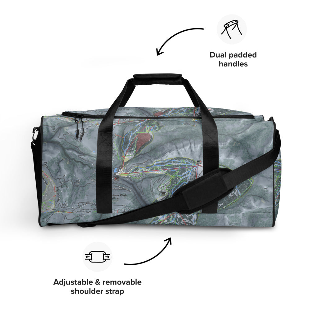 Yellowstone Club, Montana Ski Trail Map Duffle Bag
