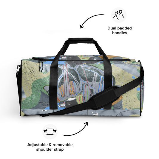 Perfect North Slopes, Indiana Ski Trail Map Duffle Bag - Powderaddicts