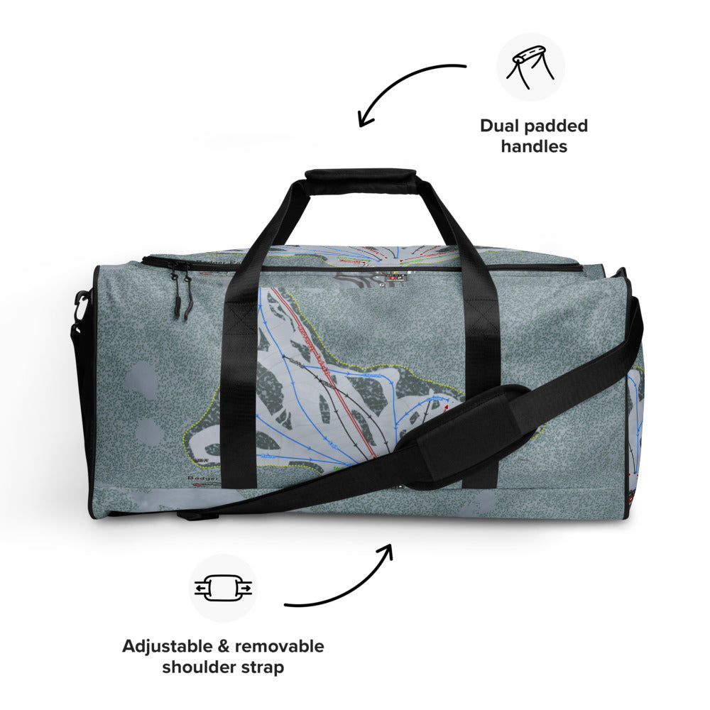 Badger Pass, California Ski Trail Map Duffle Bag