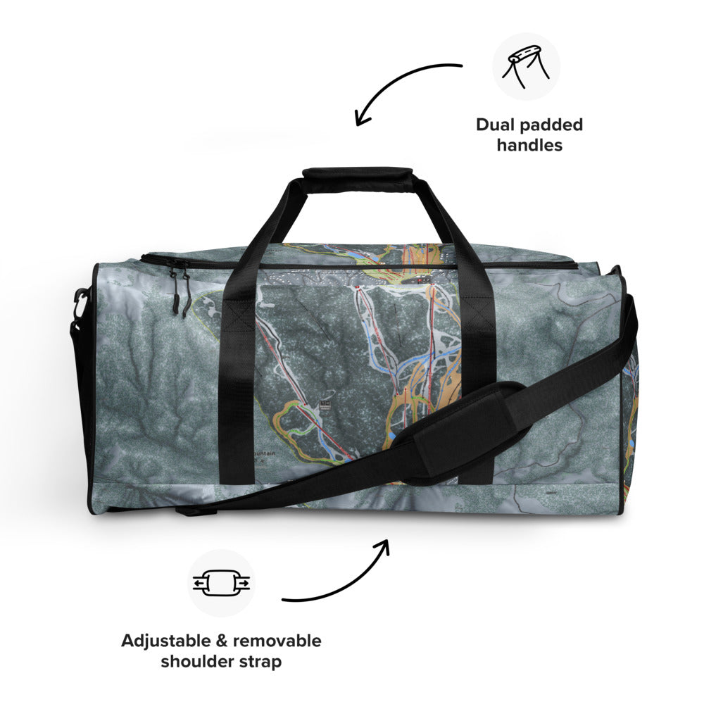 Bear Mountain, California Ski Trail Map Duffle Bag - Powderaddicts