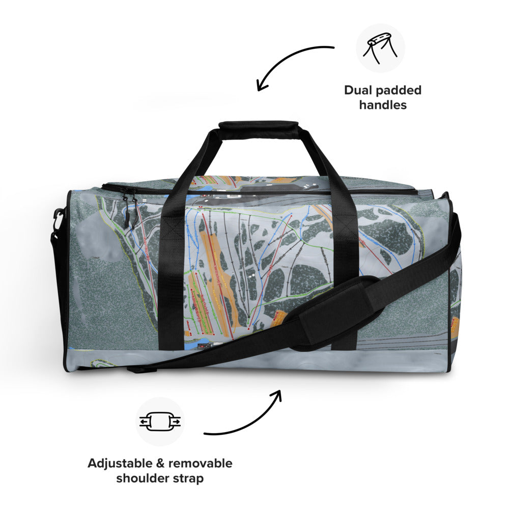 Boreal Mountain, California Ski Trail Map Duffle Bag - Powderaddicts