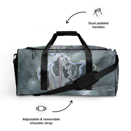 Cedar Pass, California Ski Trail Map Duffle Bag - Powderaddicts