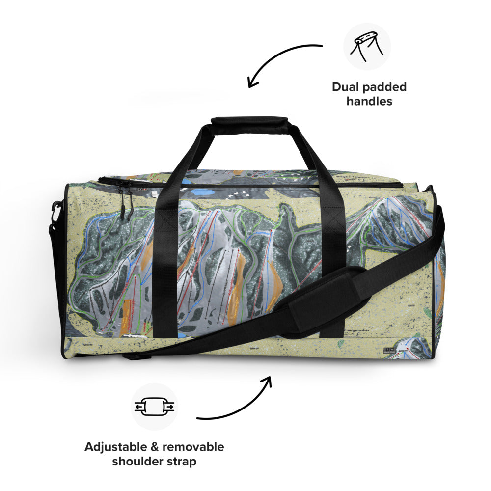 Boyne Highlands, Michigan Ski Trail Map Duffle Bag - Powderaddicts
