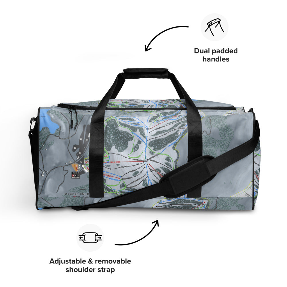 Donner Ski Ranch, California Ski Trail Map Duffle Bag