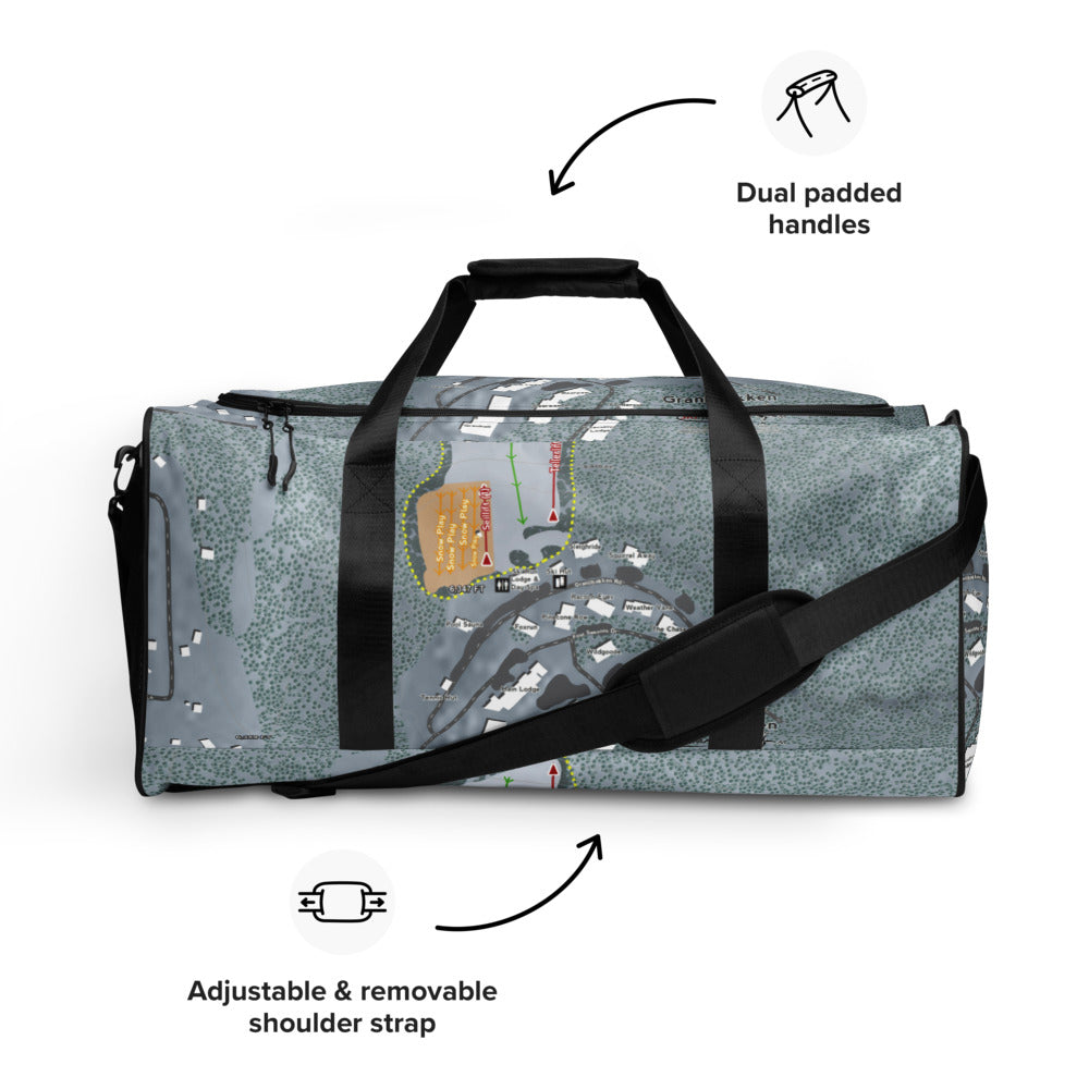 Granlibakken, California Ski Trail Map Duffle Bag