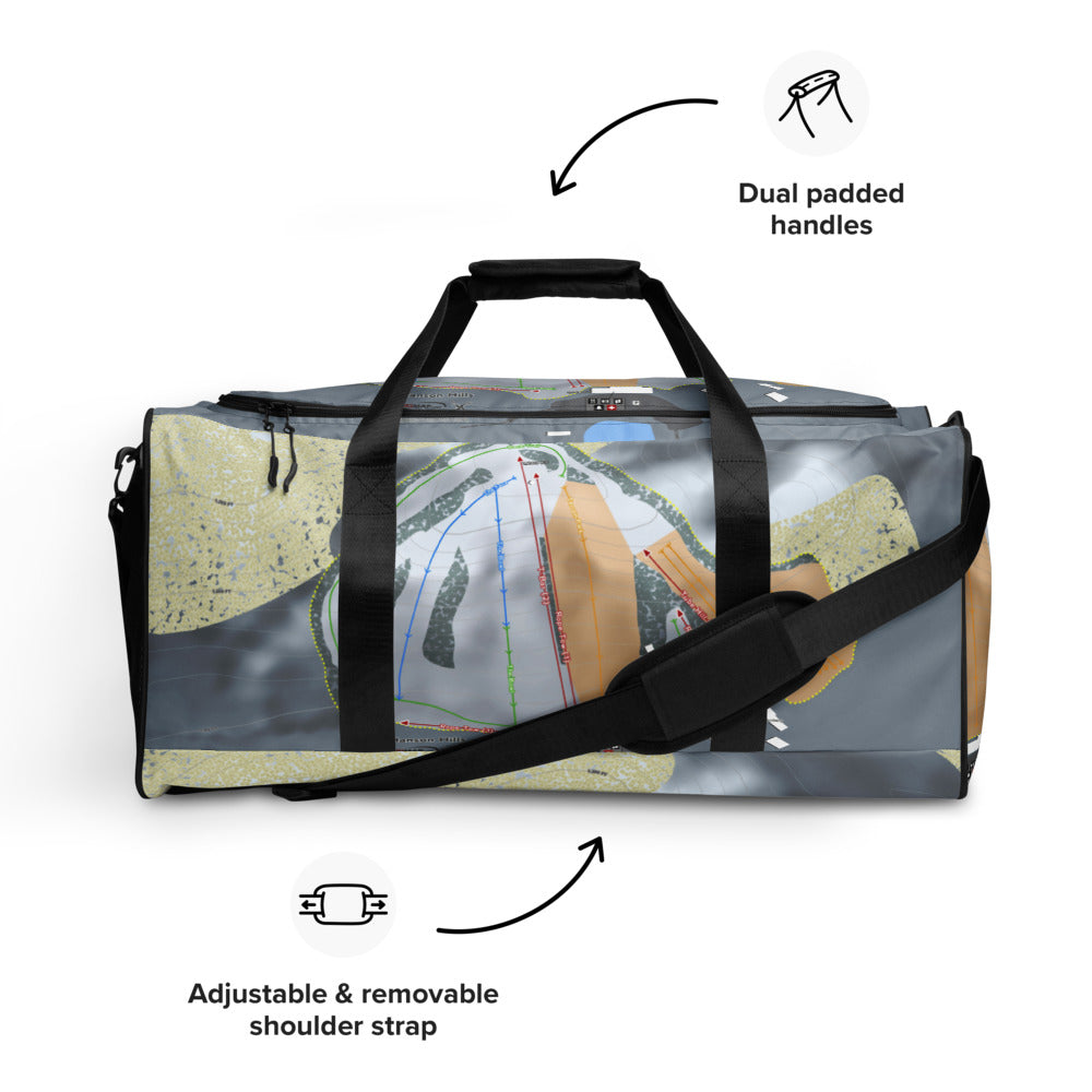 Hanson Hills, Michigan Ski Trail Map Duffle Bag
