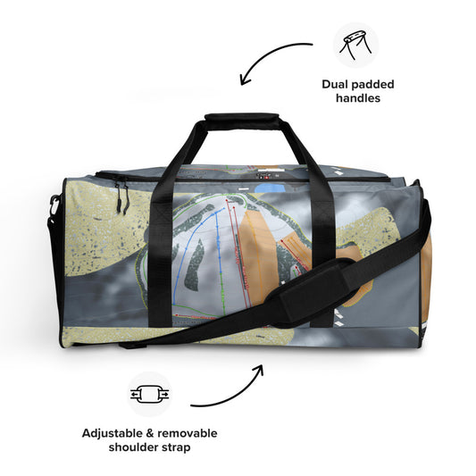 Hanson Hills, Michigan Ski Trail Map Duffle Bag - Powderaddicts