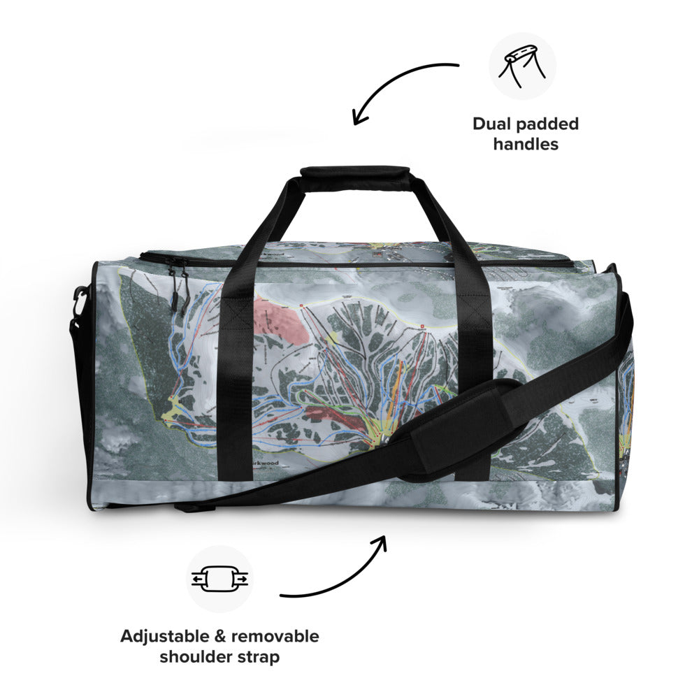 Kirkwood, California Ski Trail Map Duffle Bag