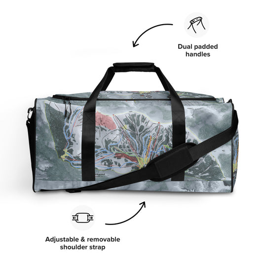 Kirkwood, California Ski Trail Map Duffle Bag - Powderaddicts
