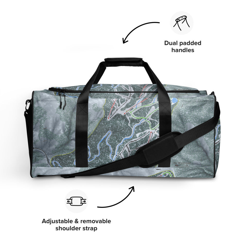 Mt Waterman, California Ski Trail Map Duffle Bag