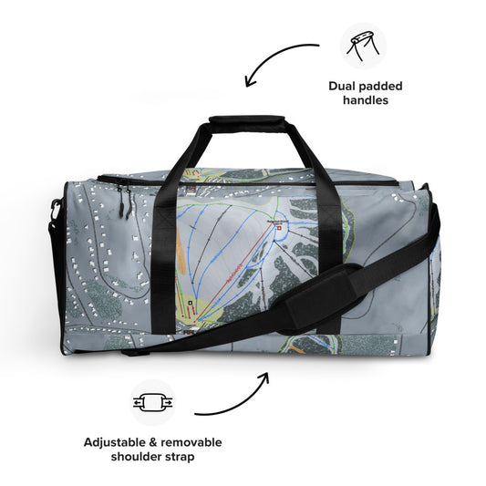 Tahoe Donner, California Ski Trail Map Duffle Bag - Powderaddicts