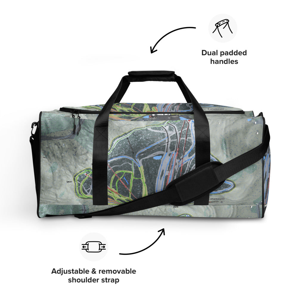 Catamount, New York Ski Trail Map Duffle Bag