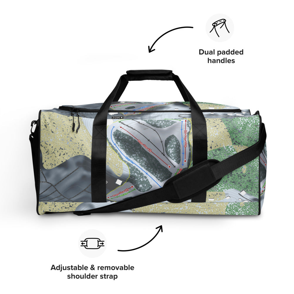 Mulligans Hollow, Michigan Ski Trail Map Duffle Bag