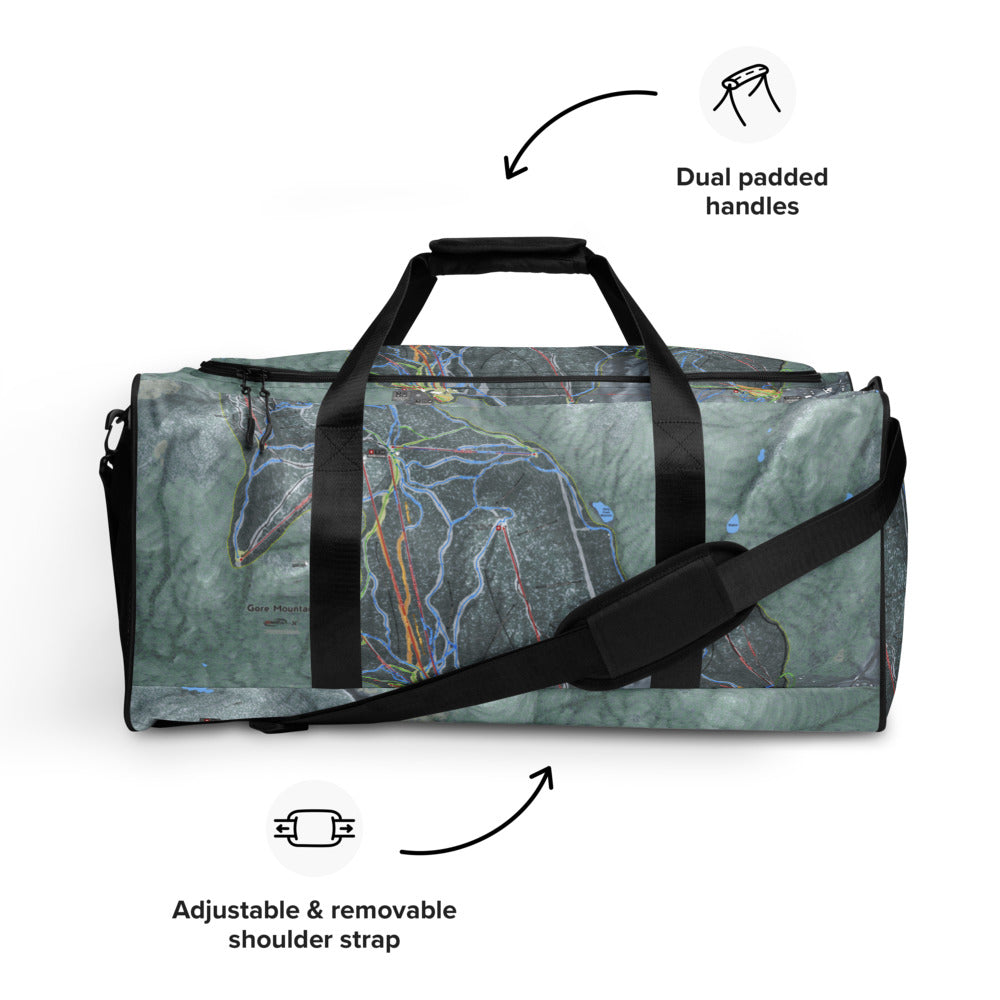 Gore Mountain, New York Ski Trail Map Duffle Bag