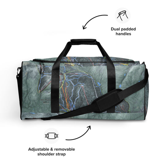 Gore Mountain, New York Ski Trail Map Duffle Bag - Powderaddicts