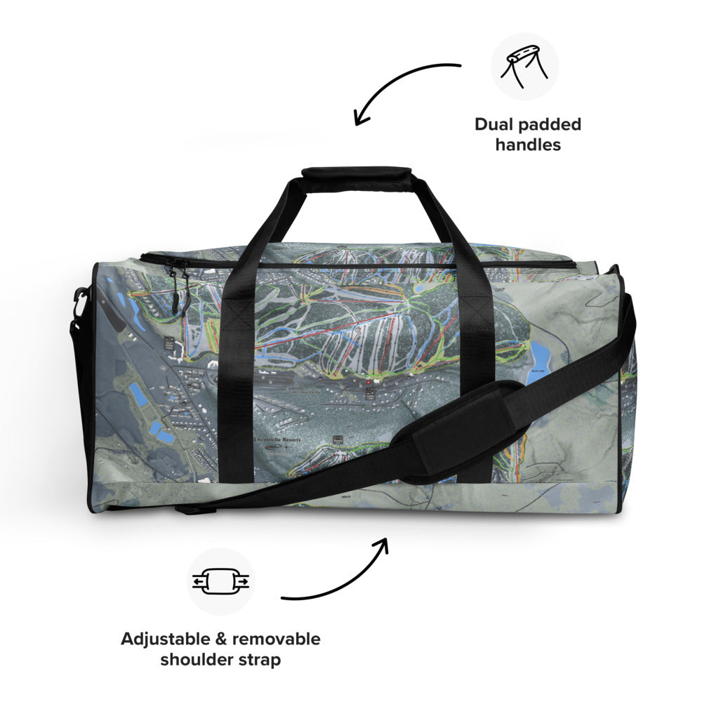 Holiday Valley Combo, New York Ski Trail Map Duffle Bag