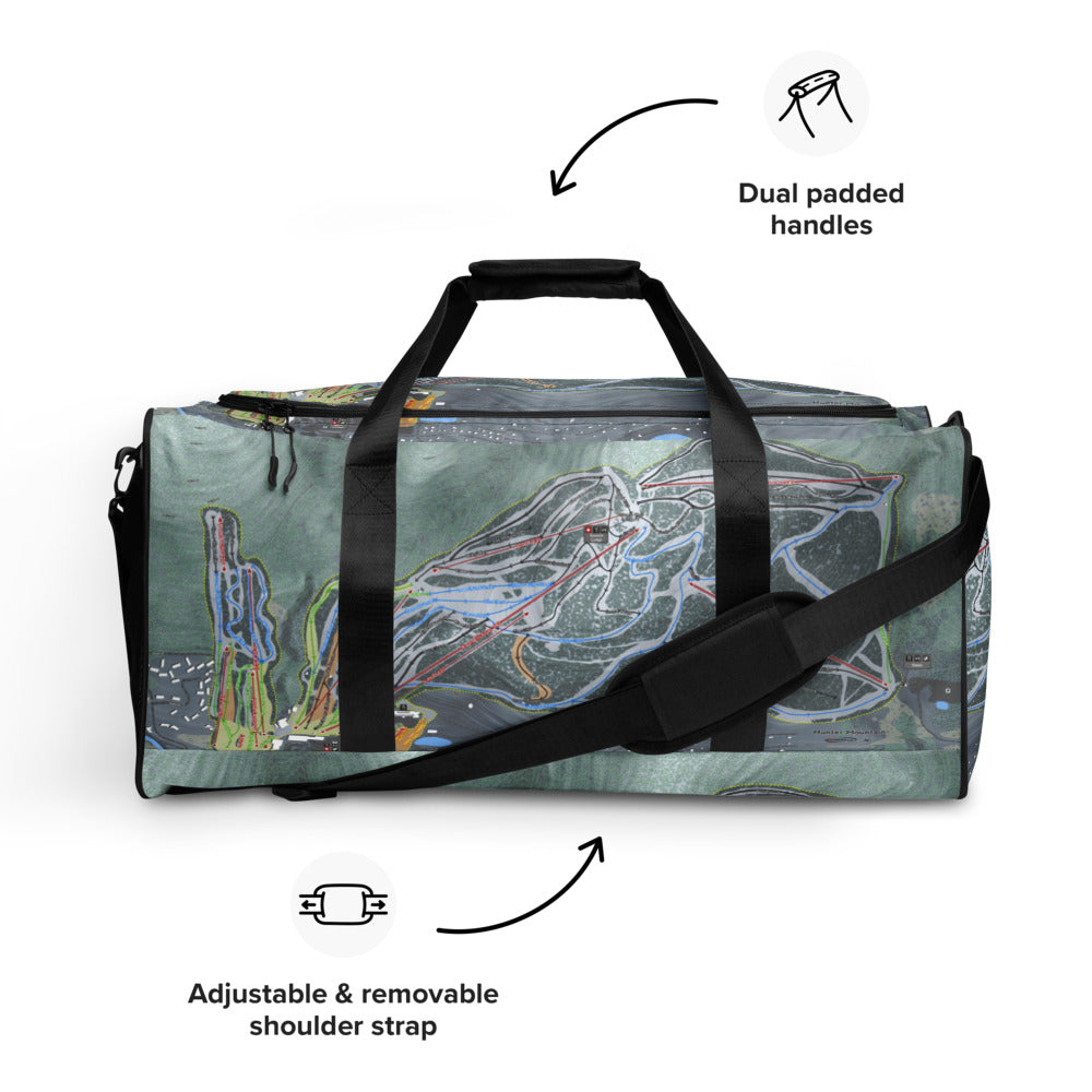 Hunter Mountain, New York Ski Trail Map Duffle Bag