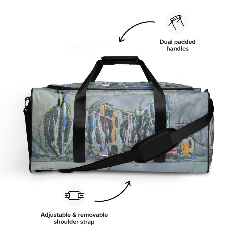 Kissing Bridge, New York Ski Trail Map Duffle Bag