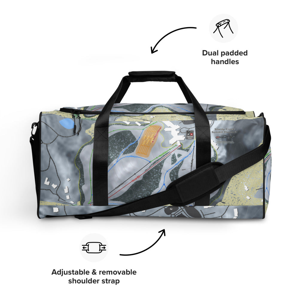 Shanty Creek Summit Mtn, Michigan Ski Trail Map Duffle Bag