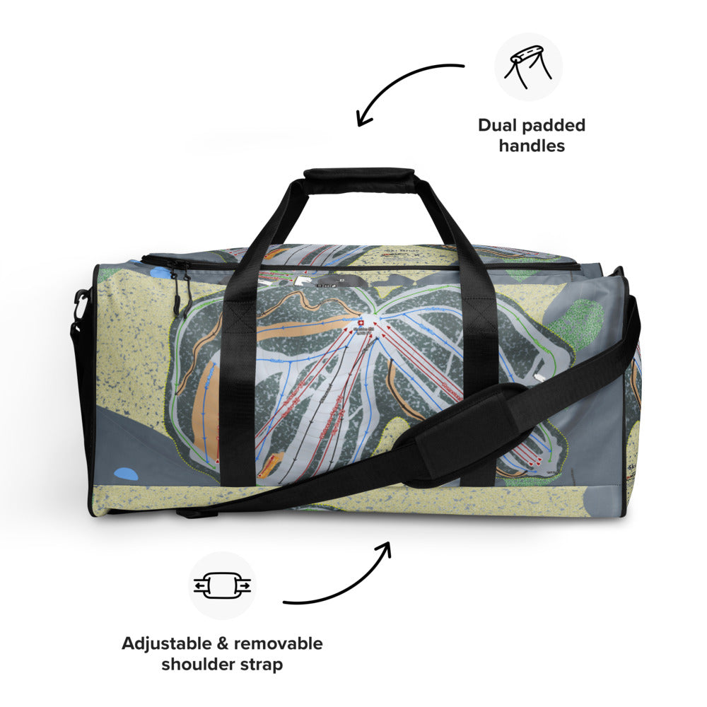 Ski Brule, Michigan Ski Trail Map Duffle Bag