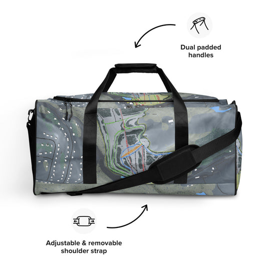 Thunder Ridge, New York Ski Trail Map Duffle Bag - Powderaddicts
