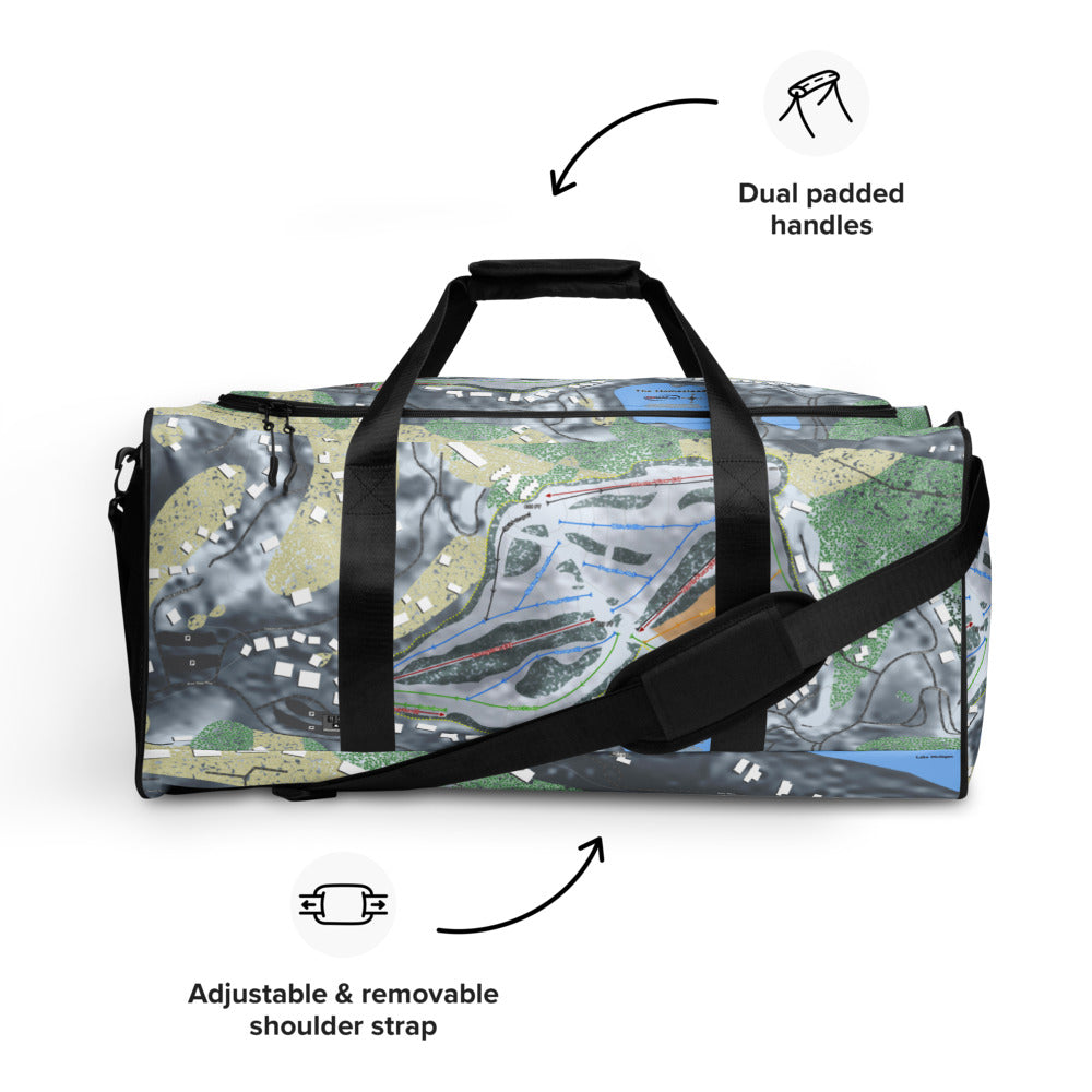 The Homestead, Michigan Ski Trail Map Duffle Bag