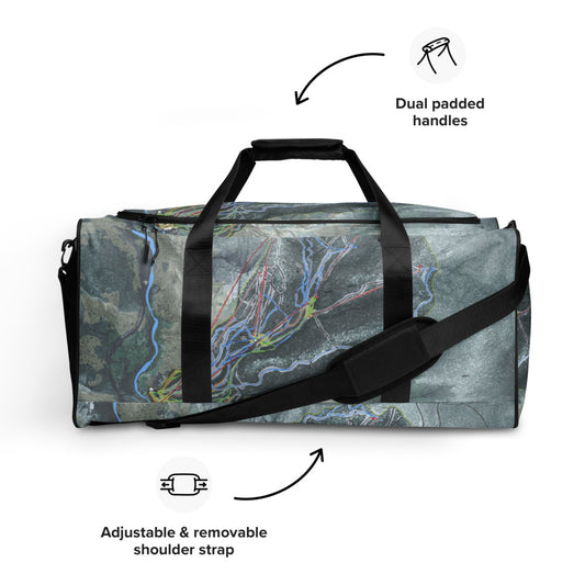 Whiteface, New York Ski Trail Map Duffle Bag - Powderaddicts