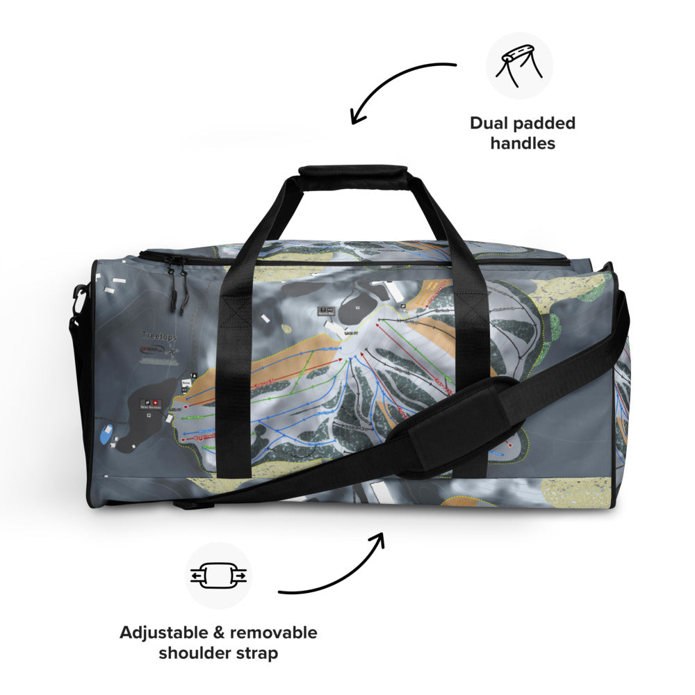Treetops, Michigan Ski Trail Map Duffle Bag