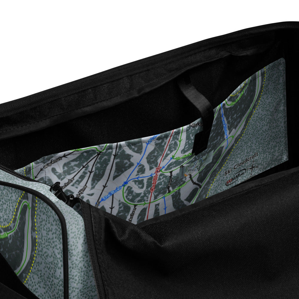 Ski Cloudcroft, New Mexico Ski Trail Map Duffle Bag - Powderaddicts