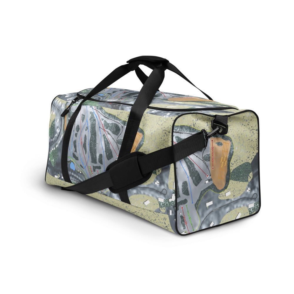 Mt Holiday, Michigan Ski Trail Map Duffle Bag - Powderaddicts