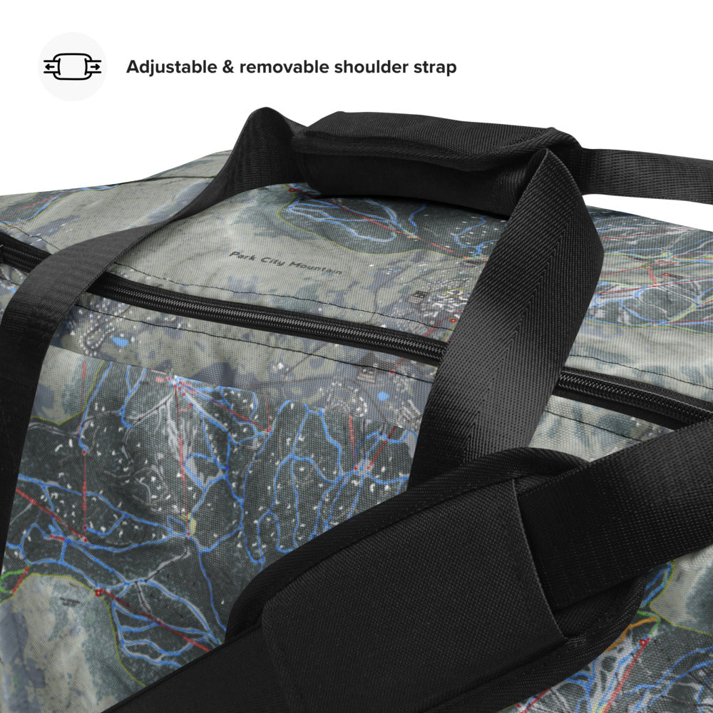 Park City, Utah Ski Trail Map Printed Duffle Bag - Powderaddicts