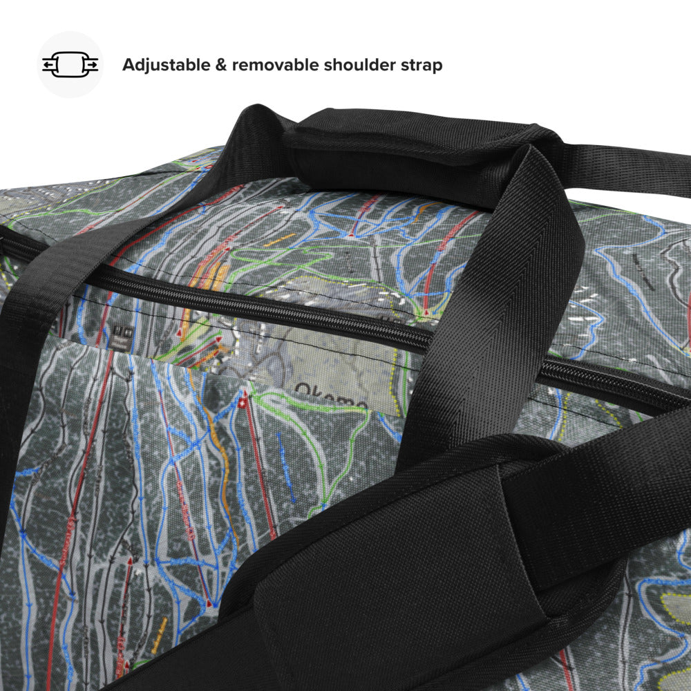 Okemo, Vermont Ski Trail Map Printed Duffle Bag - Powderaddicts