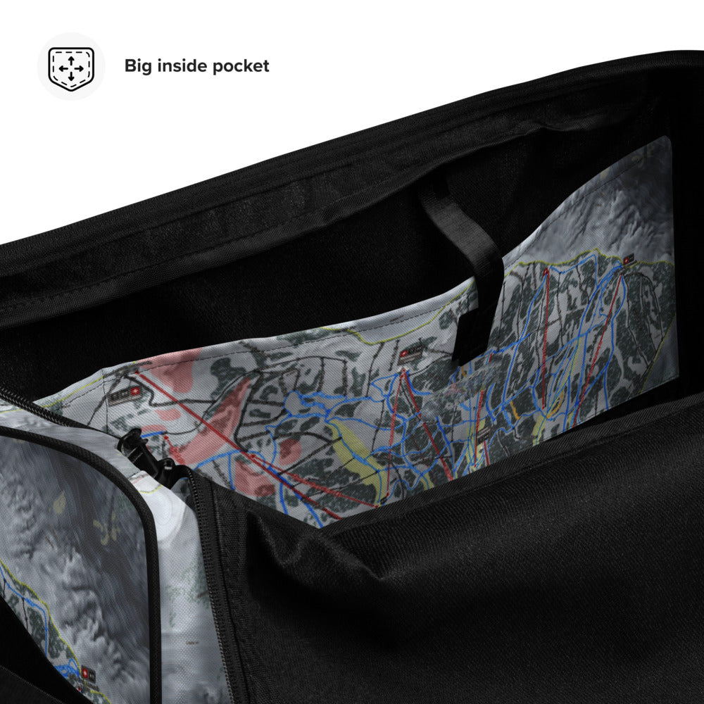 Jackson Hole, Wyoming Ski Trail Map Printed Duffle Bag - Powderaddicts