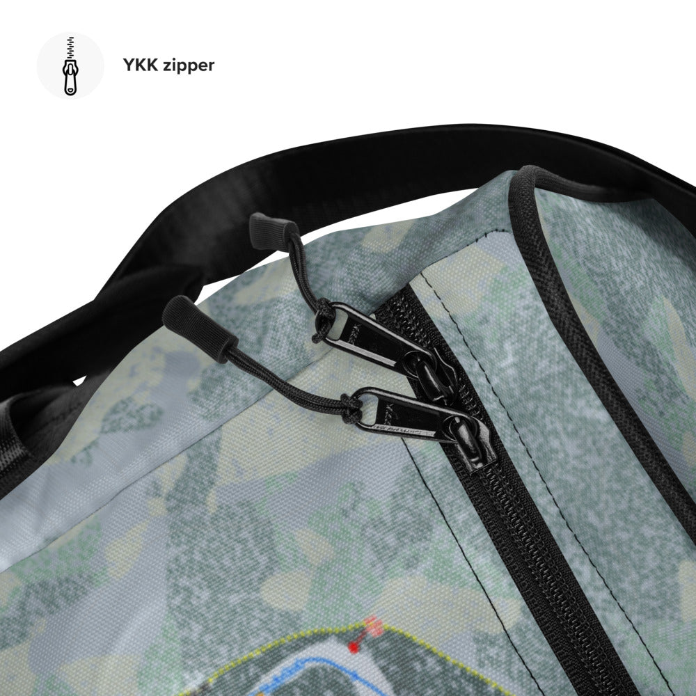 Beaver Mountain, Utah Ski Trail Map Printed Duffle Bag - Powderaddicts
