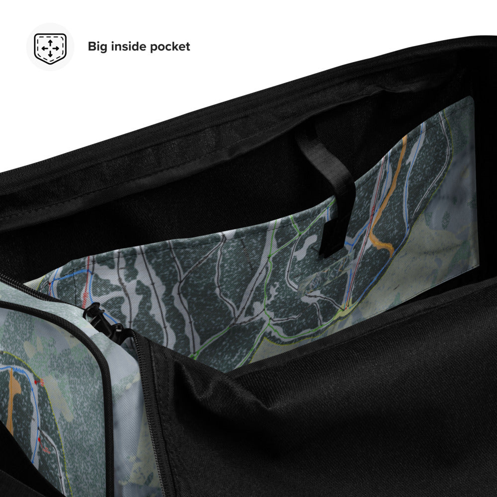 Beaver Mountain, Utah Ski Trail Map Printed Duffle Bag - Powderaddicts