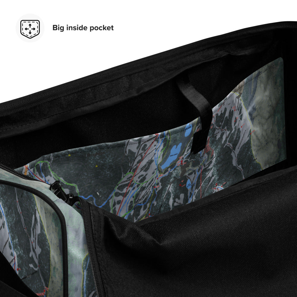 Big Cottonwood, Utah Ski Trail Map Printed Duffle Ba - Powderaddicts