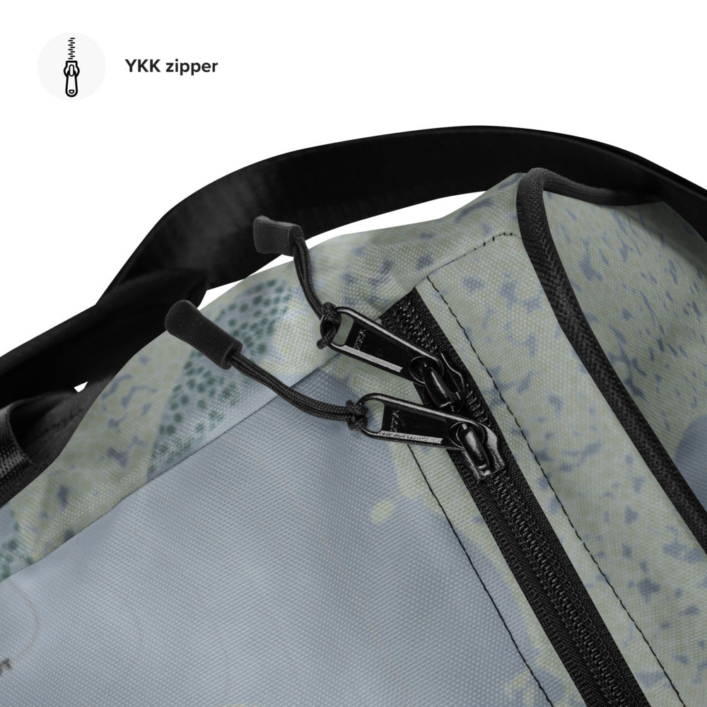 Cherry Peak, Utah Ski Trail Map Printed Duffle Bag - Powderaddicts