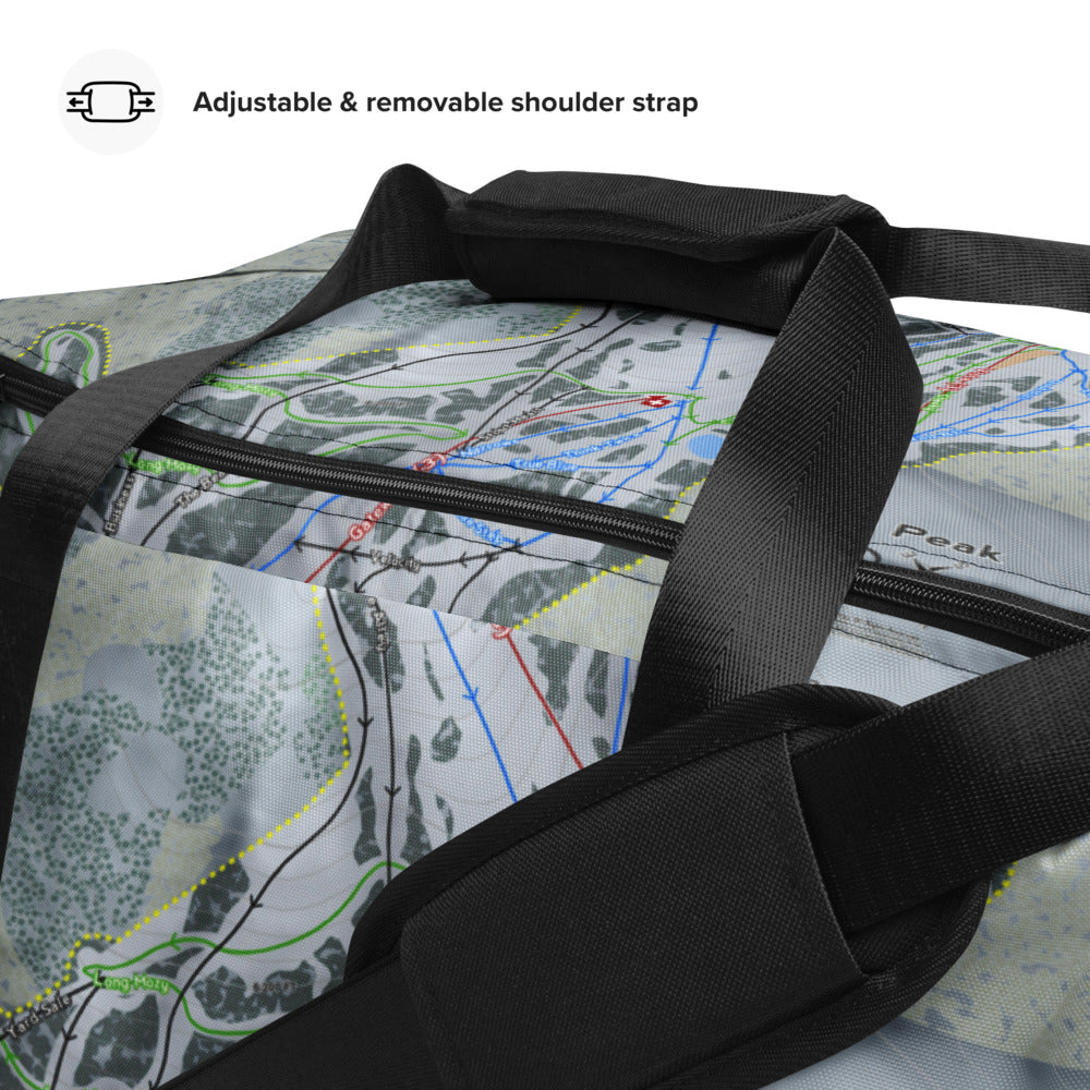 Cherry Peak, Utah Ski Trail Map Printed Duffle Bag - Powderaddicts