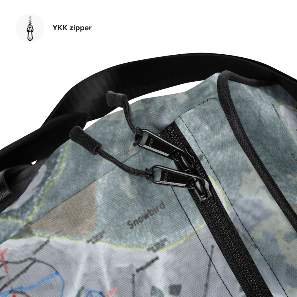 Little Cottonwood, Utah Ski Trail Map Printed Duffle Bag - Powderaddicts
