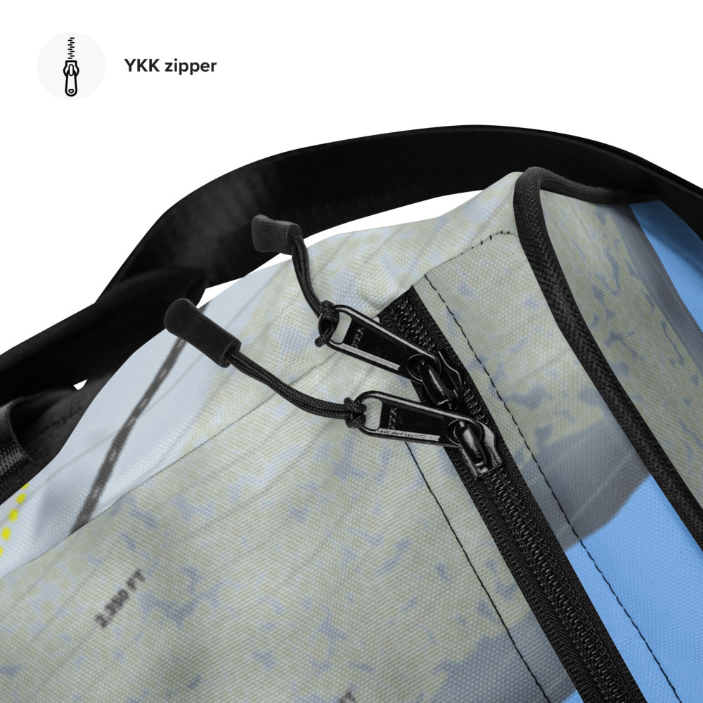 Bottineau, North Dakota Ski Trail Map Duffle Bag - Powderaddicts