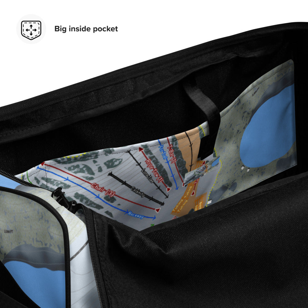 Bottineau, North Dakota Ski Trail Map Duffle Bag - Powderaddicts