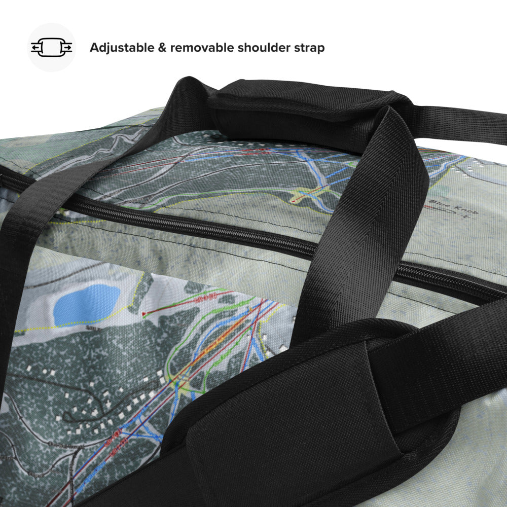 Blue Knob, Pennsylvania Ski Trail Map Duffle Bag - Powderaddicts
