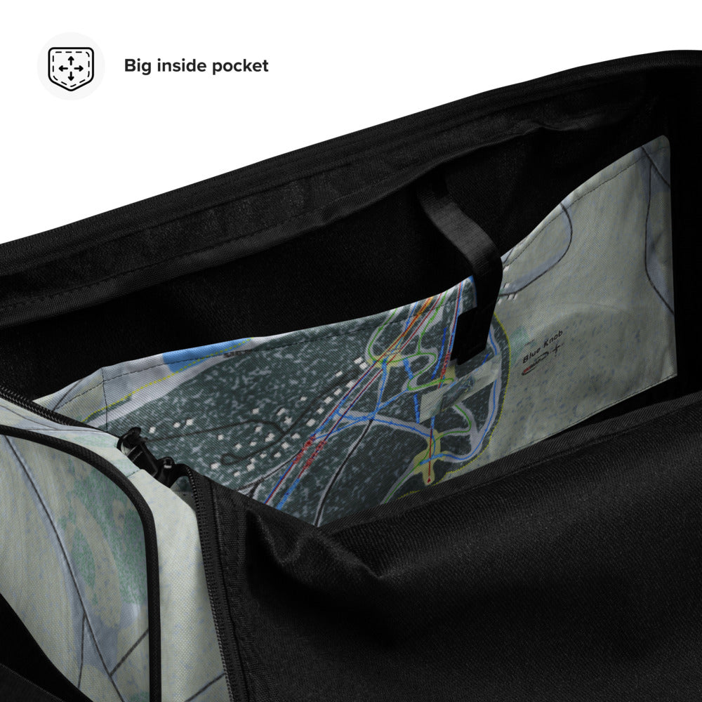 Blue Knob, Pennsylvania Ski Trail Map Duffle Bag - Powderaddicts